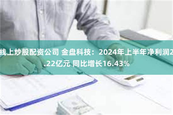 线上炒股配资公司 金盘科技：2024年上半年净利润2.22亿元 同比增长16.43%