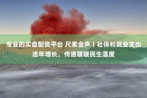 专业的实盘配资平台 尺素金声丨社保和就业支出连年增长，传递暖暖民生温度